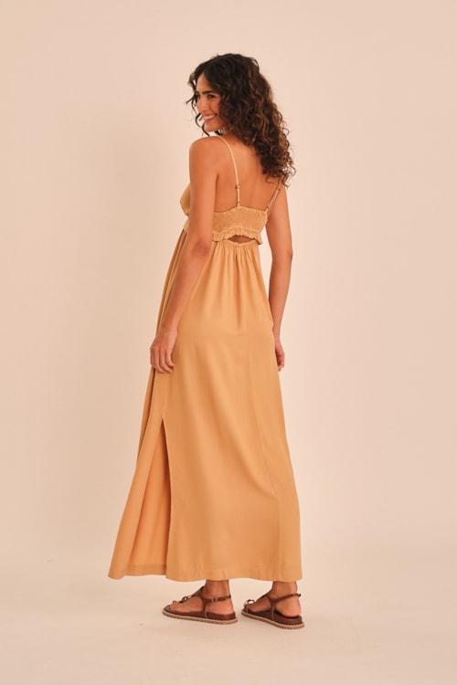 Vestido Cropped Souk Bege Tahine - foto 3
