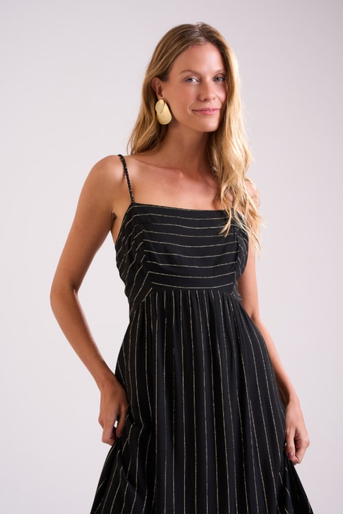 Vestido Cropped Stripe Preto - foto 2