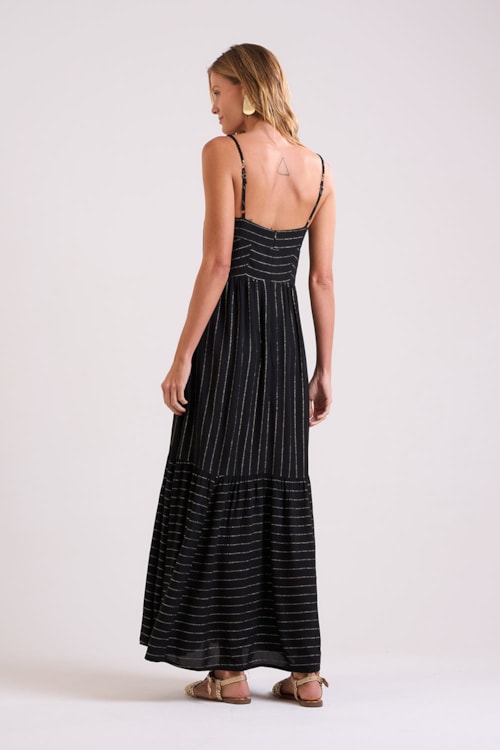 Vestido Cropped Stripe Preto - foto 4