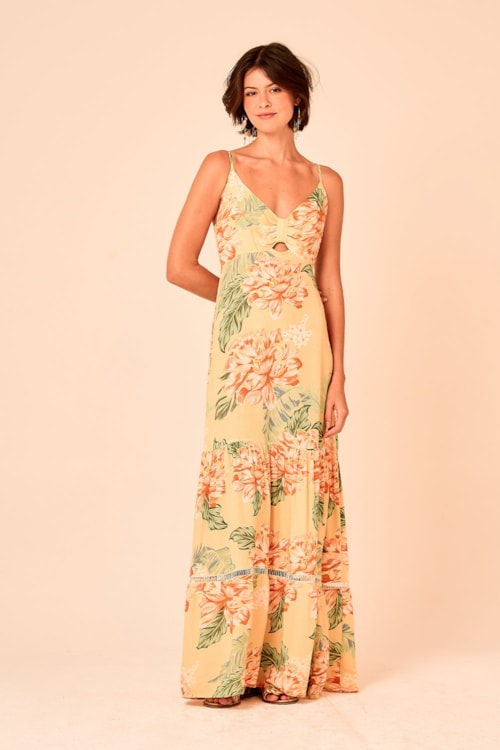 Vestido Cropped Tropical Aquarela Estampado - foto 3