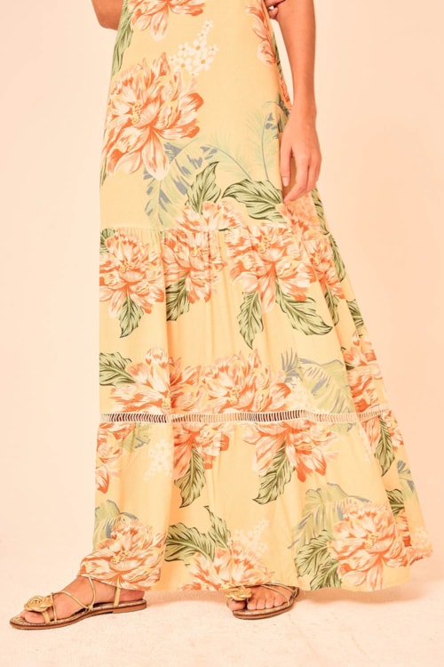 Vestido Cropped Tropical Aquarela Estampado - foto 4