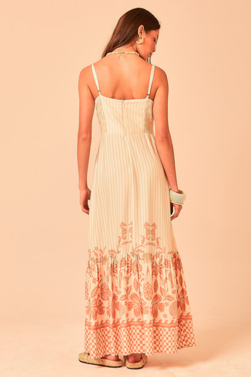 Vestido Cropped Tropical Navy Estampado - foto 4