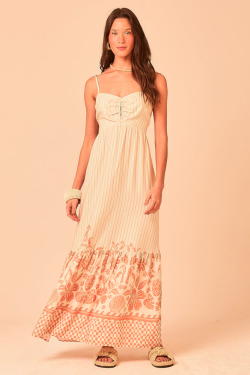Vestido Cropped Tropical Navy Estampado - foto 3