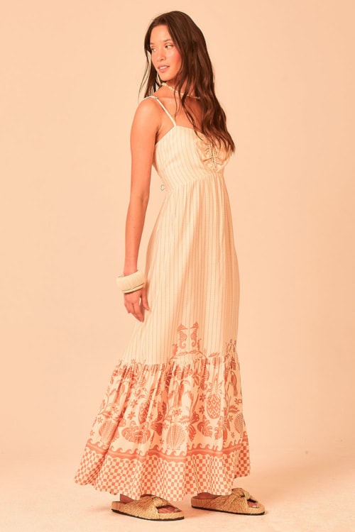 Vestido Cropped Tropical Navy Estampado - foto 1
