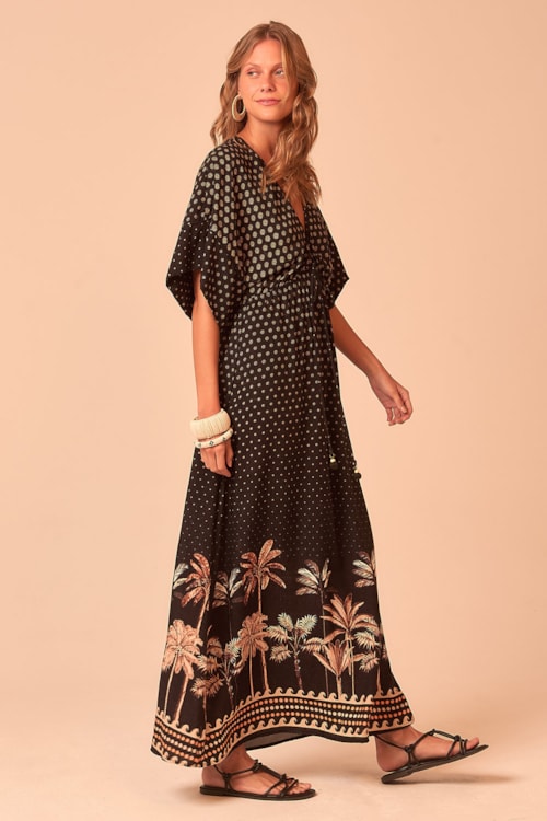 Vestido Cropped Tropical Poente Estampado - foto 3