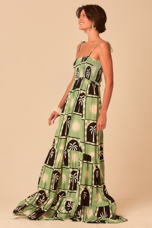 Vestido Cropped Tropical Tree Estampado - foto 2