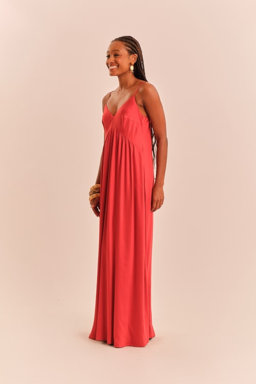 Vestido Cropped Valenca Vermelho Tinto - foto 3