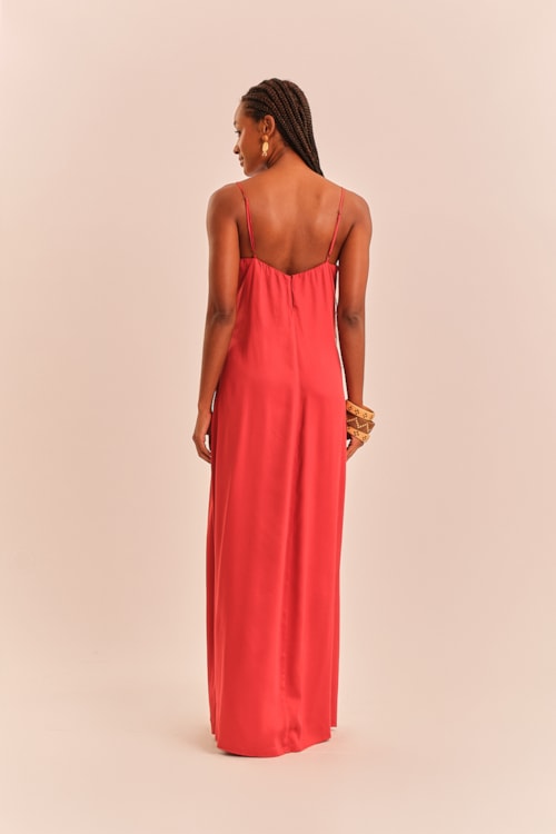 Vestido Cropped Valenca Vermelho Tinto - foto 4