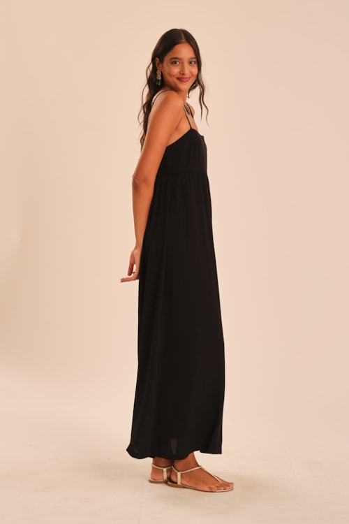 Vestido Cropped Viscose Real Preto - foto 2