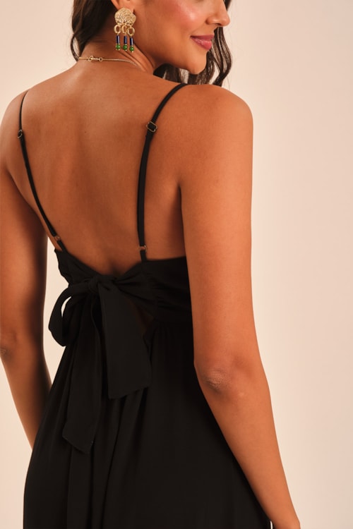 Vestido Cropped Viscose Real Preto - foto 3