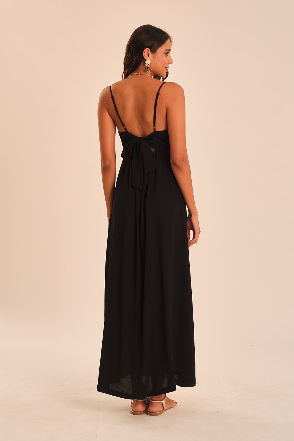 Vestido Cropped Viscose Real Preto
