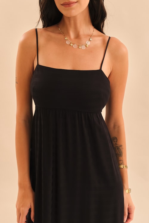 Vestido Cropped Viscose Resort Preto - foto 1