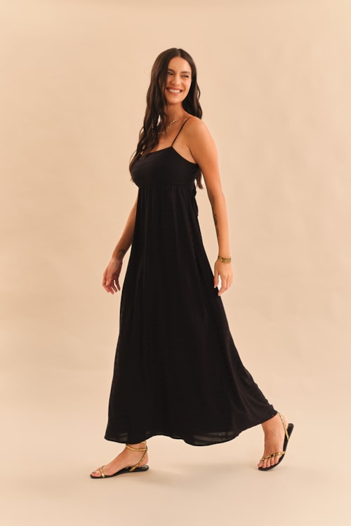 Vestido Cropped Viscose Resort Preto - foto 2