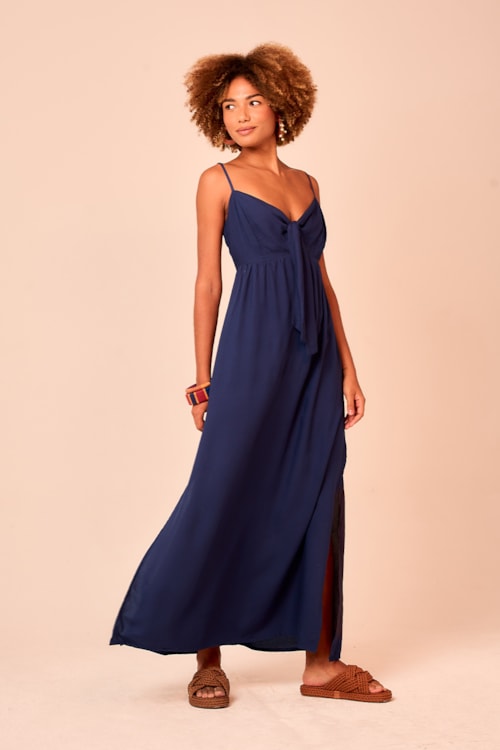 Vestido Cropped West Azul - foto 1