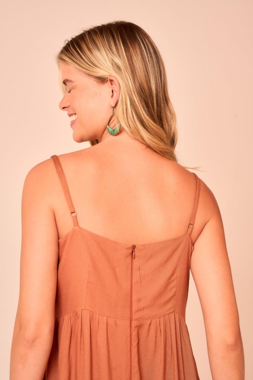 Vestido Cropped West Caramelo - foto 5