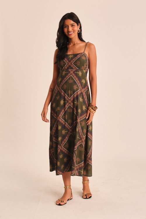 Vestido Cropped Zellige Estampado - foto 1