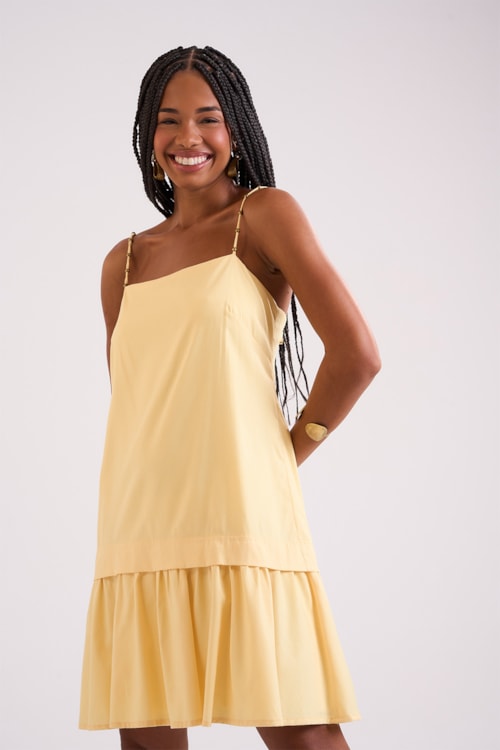 Vestido Curto Alva Amarelo Limoncello - foto 1