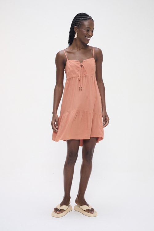 Vestido Curto Aruba Telha - foto 5