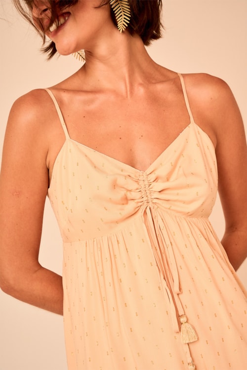 Vestido Curto Aura Bege - foto 2