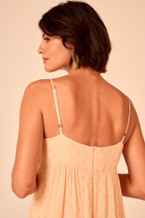 Vestido Curto Aura Bege - foto 6