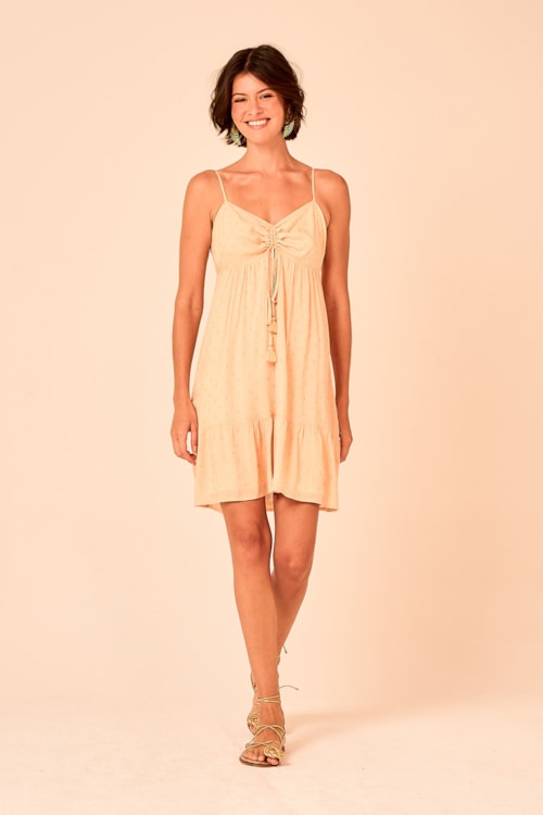 Vestido Curto Aura Bege - foto 1