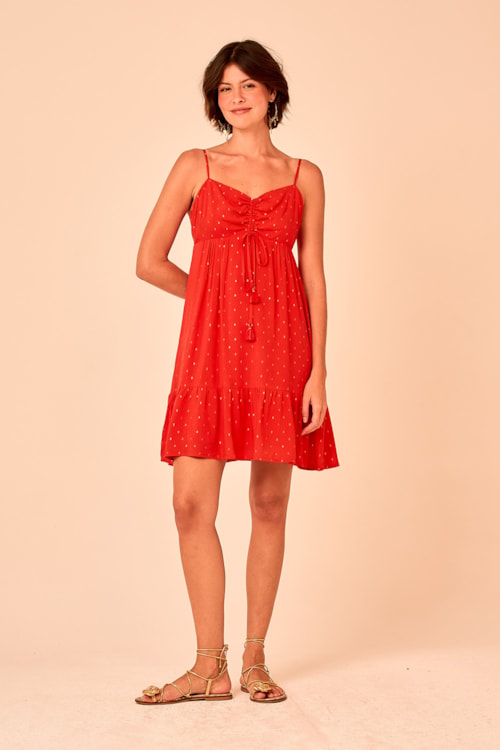 Vestido Curto Aura Vermelho - foto 3