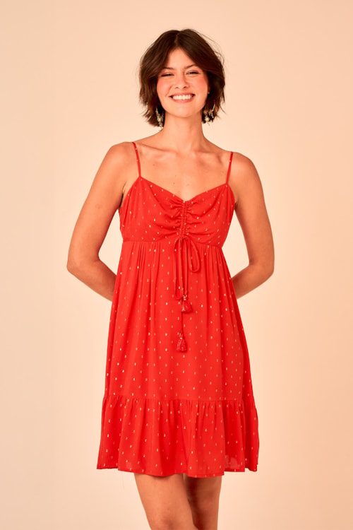Vestido Curto Aura Vermelho - foto 1