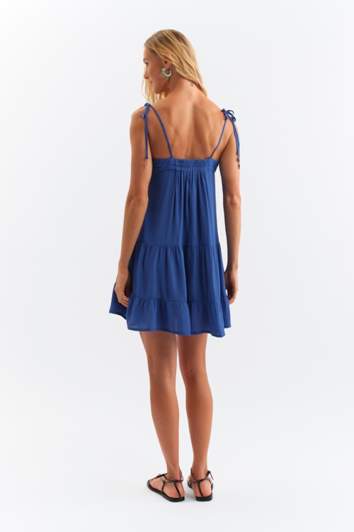 Vestido Curto Aurora Azul Gruta - foto 5