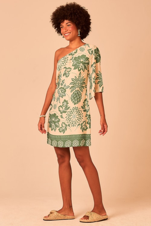 Vestido Curto Bali Tropical Estampado - foto 4