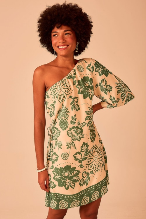 Vestido Curto Bali Tropical Estampado - foto 1