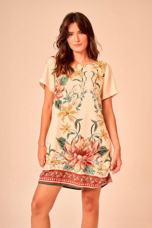 Vestido Curto Beleza Da Floresta Estampado - foto 2