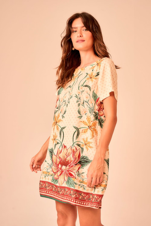 Vestido Curto Beleza Da Floresta Estampado - foto 3