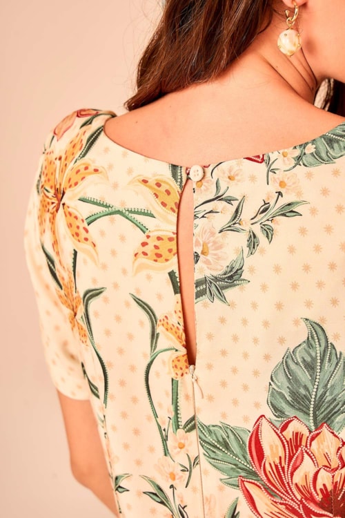 Vestido Curto Beleza Da Floresta Estampado - foto 4