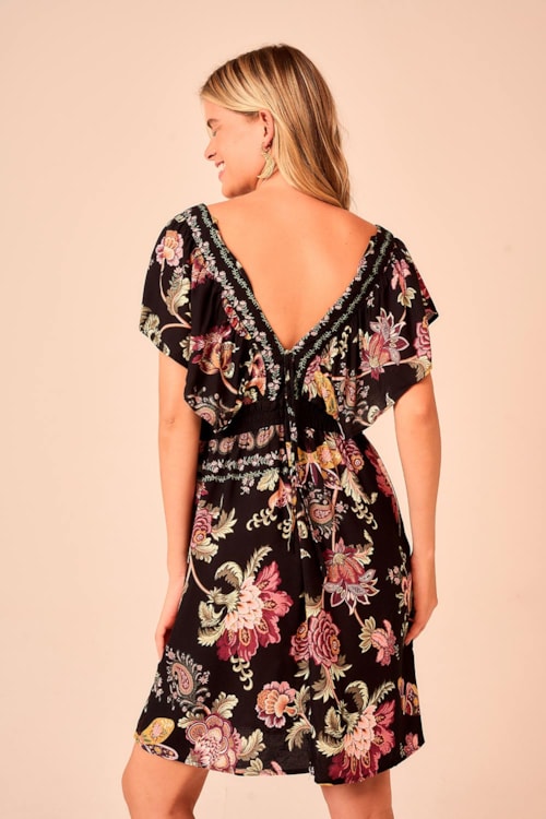 Vestido Curto Borboletario Estampado - foto 3