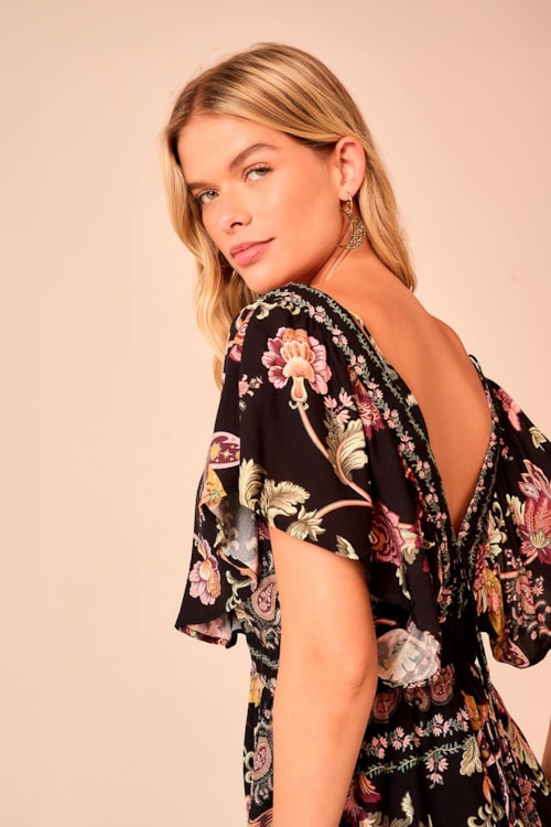 Vestido Curto Borboletario Estampado - foto 4