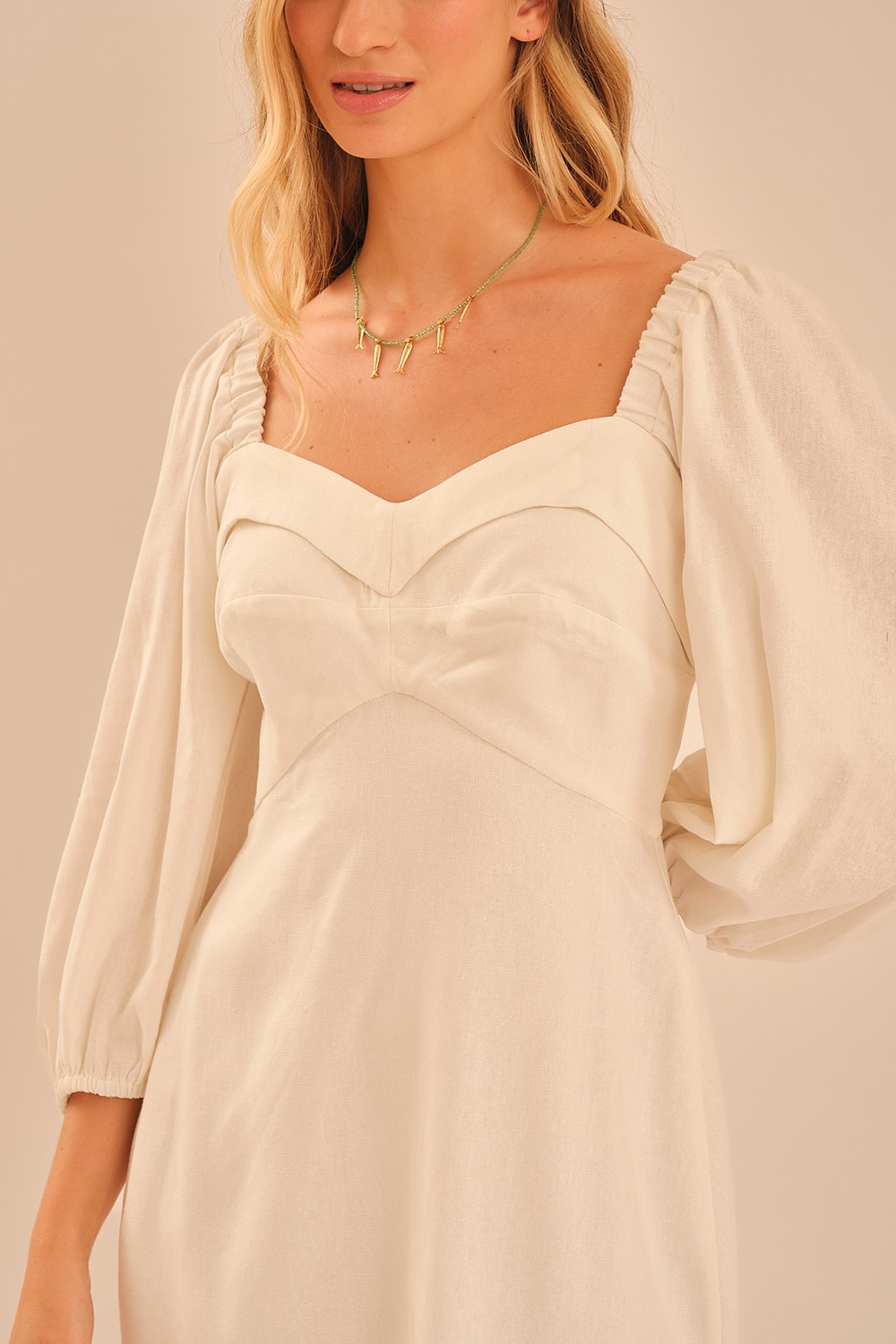 Vestido Curto Brisa Do Mar Off