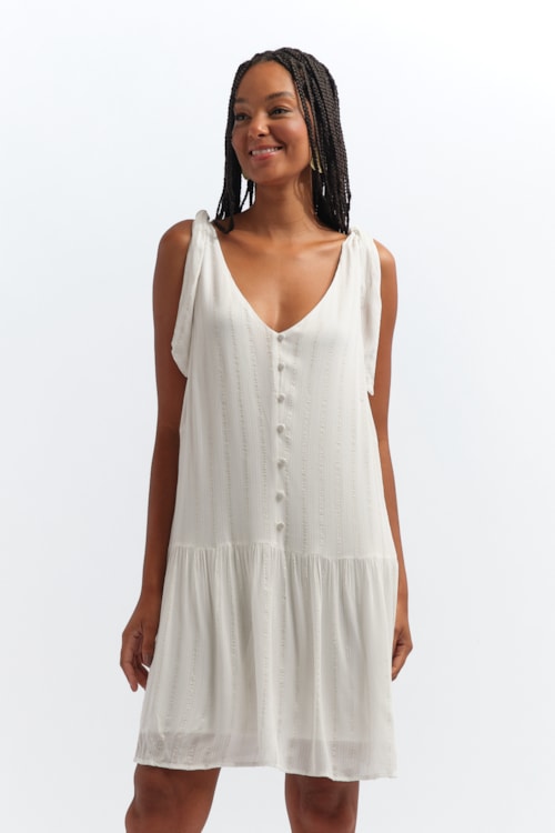 Vestido Curto Brisa Tropical Branco - foto 1