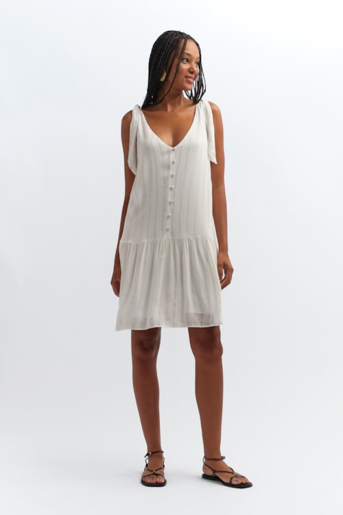 Vestido Curto Brisa Tropical Branco - foto 2