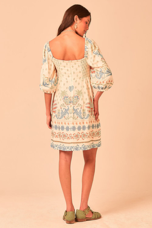 Vestido Curto Caju Paisley Estampado - foto 3