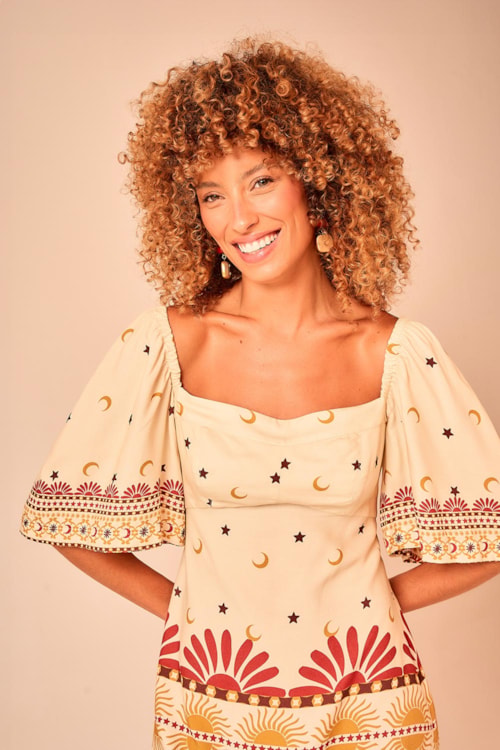 Vestido Curto Ceu Encantado Estampado - foto 2