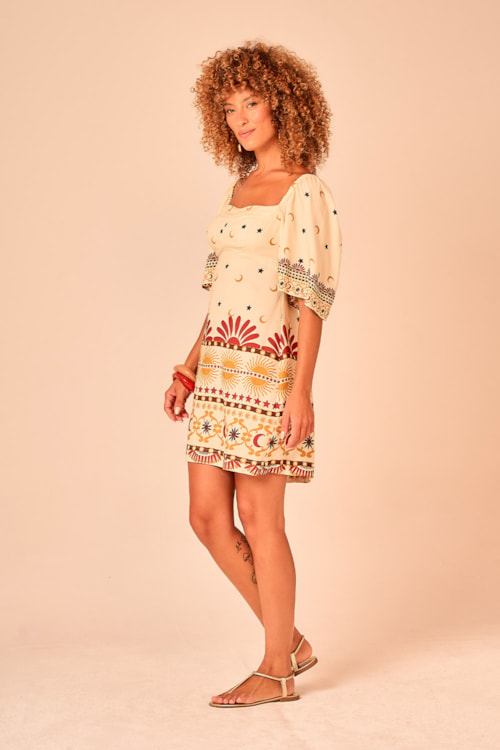 Vestido Curto Ceu Encantado Estampado - foto 3