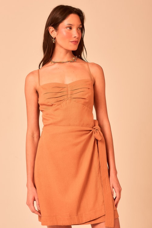 Vestido Curto Ciena Caramelo - foto 2
