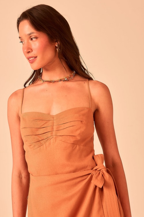 Vestido Curto Ciena Caramelo - foto 4