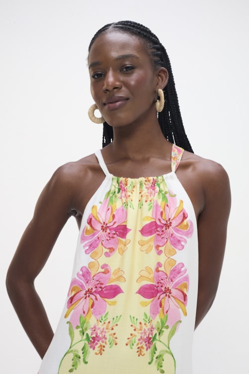 Vestido Curto Delicato Estampado - foto 4