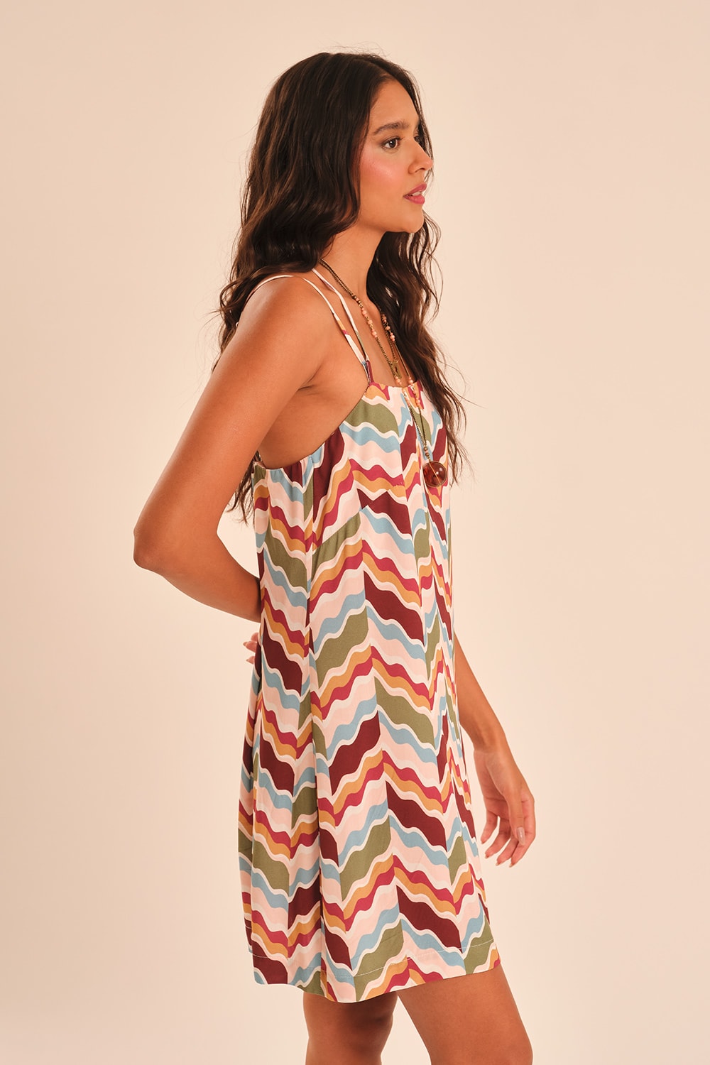Vestido Curto Dunas Estampado