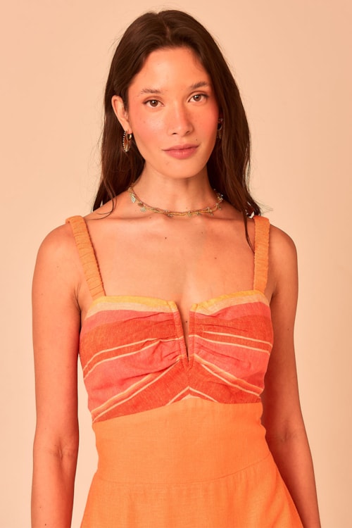 Vestido Curto Enseada Laranja - foto 4