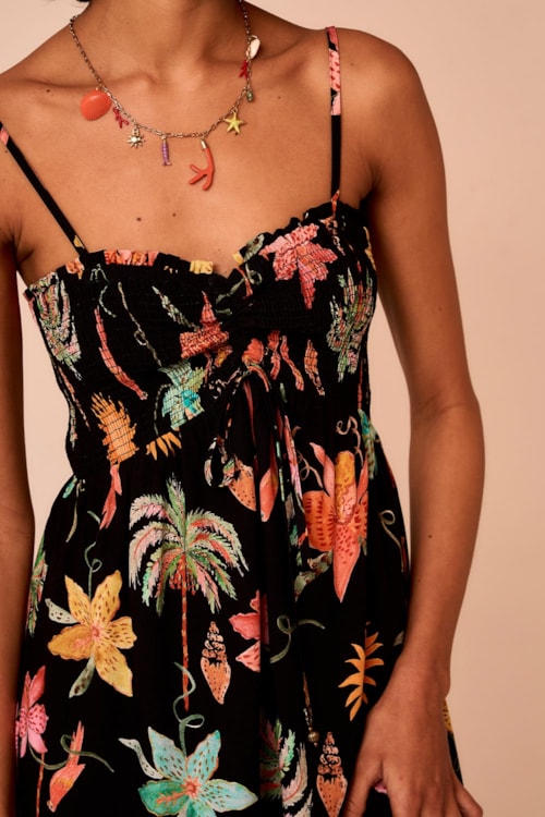 Vestido Curto Estampa Notte Estampado - foto 4