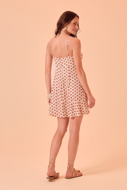 Vestido Curto Flor Batik Estampado - foto 4