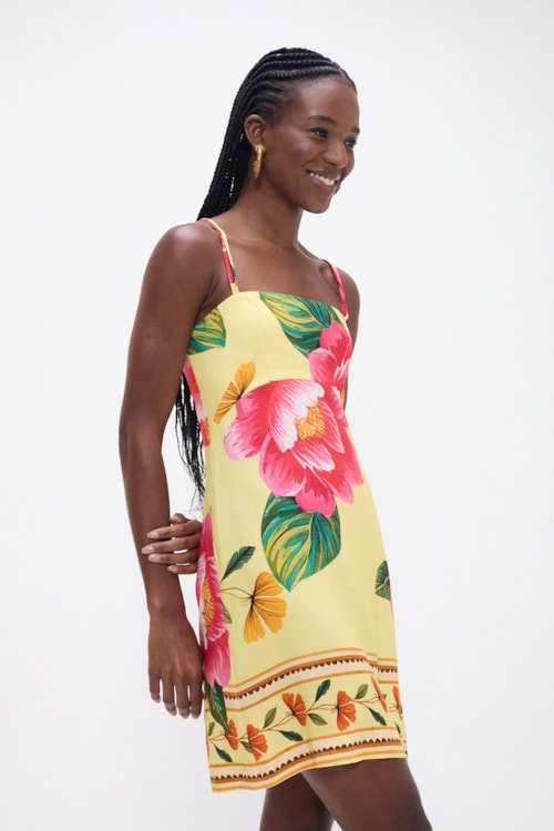 Vestido Curto Flora Estampado - foto 3