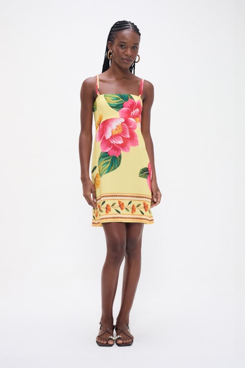 Vestido Curto Flora Estampado - foto 1